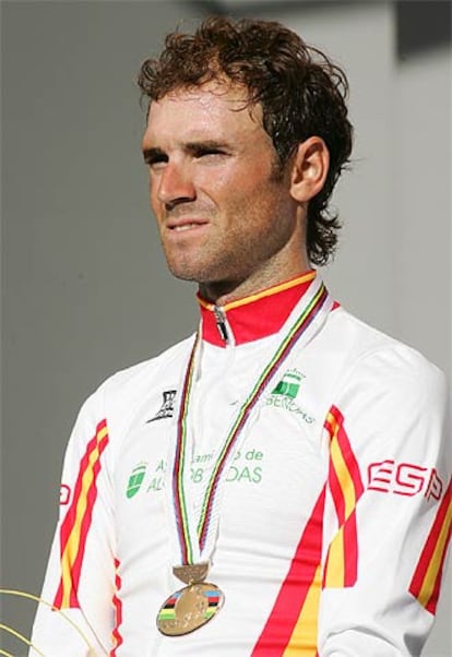 Valverde, con su medalla de bronce.