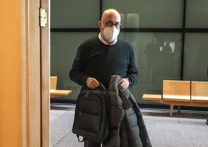 El geriatra Javier Martinez Peromingo el 5 de mayo de 2021 en la Asamblea de Madrid, donde declaró en la comisión de investigación de las muertes en residencias.