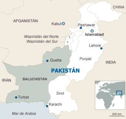 La región de Baluchistán, al suroeste de Pakistán.