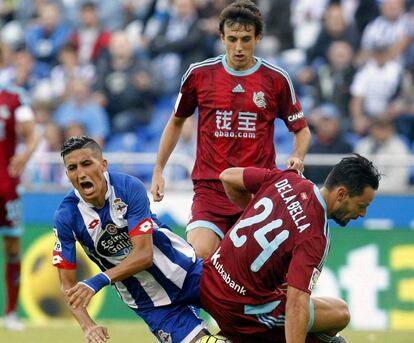 Rubén Pardo, en un partido ante el Deportivo.