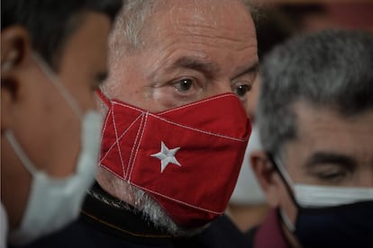 O ex-presidente Lula durante um evento no Memorial da Verdade, em 12 de agosto, em São Paulo.