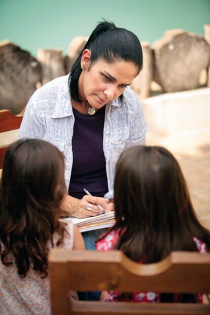 Lydia Cacho durante la preparación de su libro.