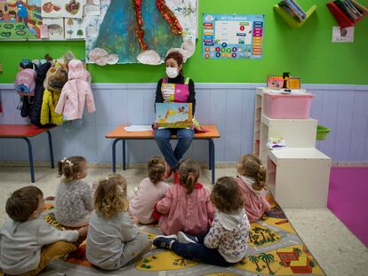 Una clase de infantil.