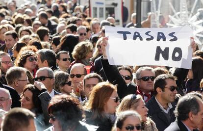 Una manifestación en Málaga en contra de las tasas judiciales