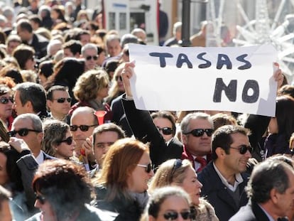 Una manifestación en Málaga en contra de las tasas judiciales