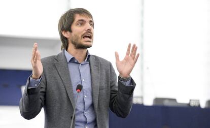 El eurodiputado ecologista Ernest Urtasun, durante una intervención en la Eurocámara.