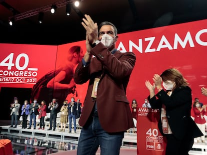 El presidente del Gobierno y secretario general del PSOE, Pedro Sánchez,este sábado.