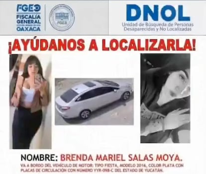 Ficha de búsqueda de Brenda Mariel Salas Montoya.