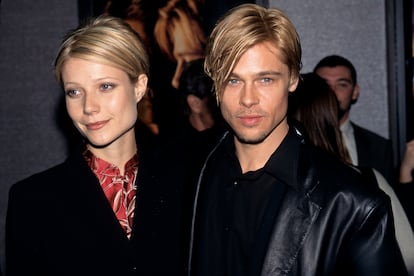 Gwyneth Paltrow y Brad Pitt, en el estreno de 'La sombra del diablo', en primavera de 1997.