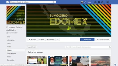Página en Facebook de 'El Vocero Estado de México'.