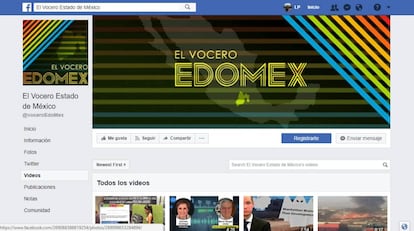 Página en Facebook de 'El Vocero Estado de México'.