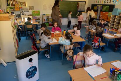 Un aula de infantil en Sevilla, este curso.