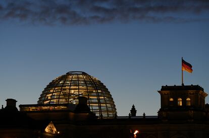 Vista del Bundestag de Berlín.