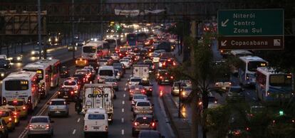 Atasco en la ciudad de R&iacute;o de Janeiro.