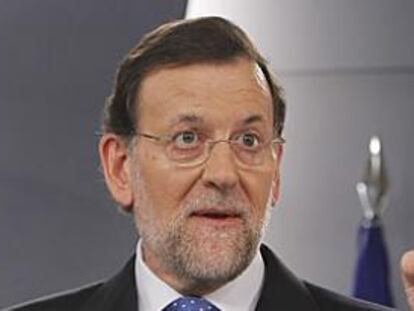 Mariano Rajoy, presidente del Gobierno, en el Palacio de la Moncloa