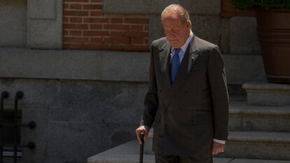 Juan Carlos I, en el palacio de la Zarzuela el 9 de junio de 2014.