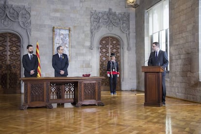 Toma de posesión de Quim Torra como presidente.