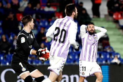 Daniele Verde se lamenta tras una jugada de su equipo ante el Getafe.