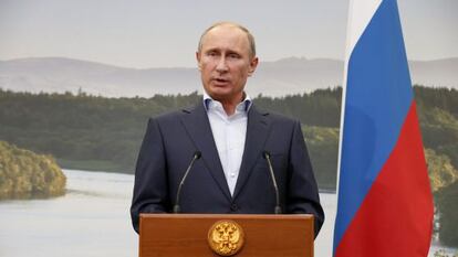 El presidente Putin en la cumbre del G-8 en Irlanda del Norte.