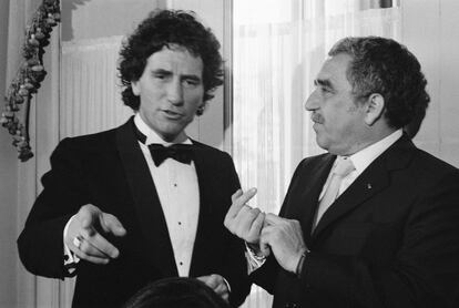 Lang y Gabriel Garcia Márquez en Cannes el 16 de mayo de 1982.