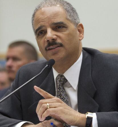 Eric Holder, fiscal general de EE UU, ayer en Washington.