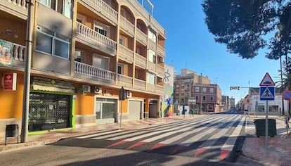 El paso de peatones pintado por el Ayuntamiento de Algemesí (Valencia).