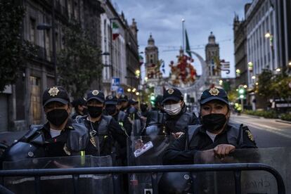 La zona del Centro Histórico fue reforzada con un fuerte operativo de seguridad.