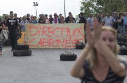 Concentraci&oacute;n de trabajadores de Panrico en Barcelona