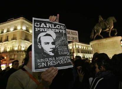 Uno de los concentrados en la Puerta del Sol recuerda al chico apuñalado.