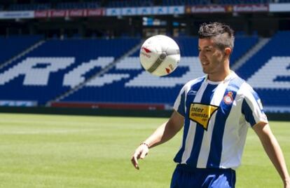 Albín, en su presentación con el Espanyol.