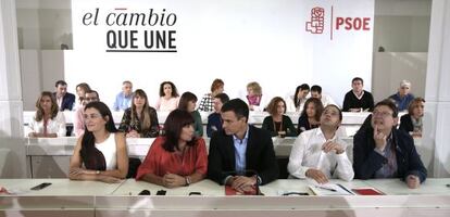 Pedro Sánchez presideix el comitè federal que es reuneix aquest dissabte a Madrid.