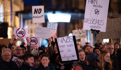 Protestas contra Alternativa por Alemania en Renania del Norte-Westfalia.