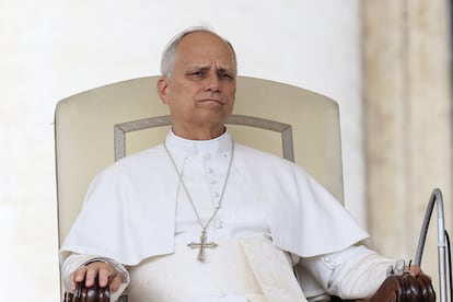 El papa León XIV celebra su audiencia general semanal en la plaza de San Pedro, en el Vaticano, el miércoles.
