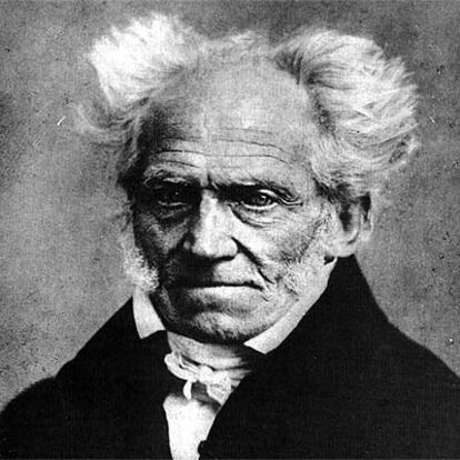 El filósofo Arthur Schopenhauer, fotografiado por J. Schäfer en 1859.