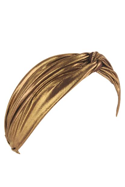 Cinta para el pelo dorada de estilo turbante de Forever 21 (3,90 euros).