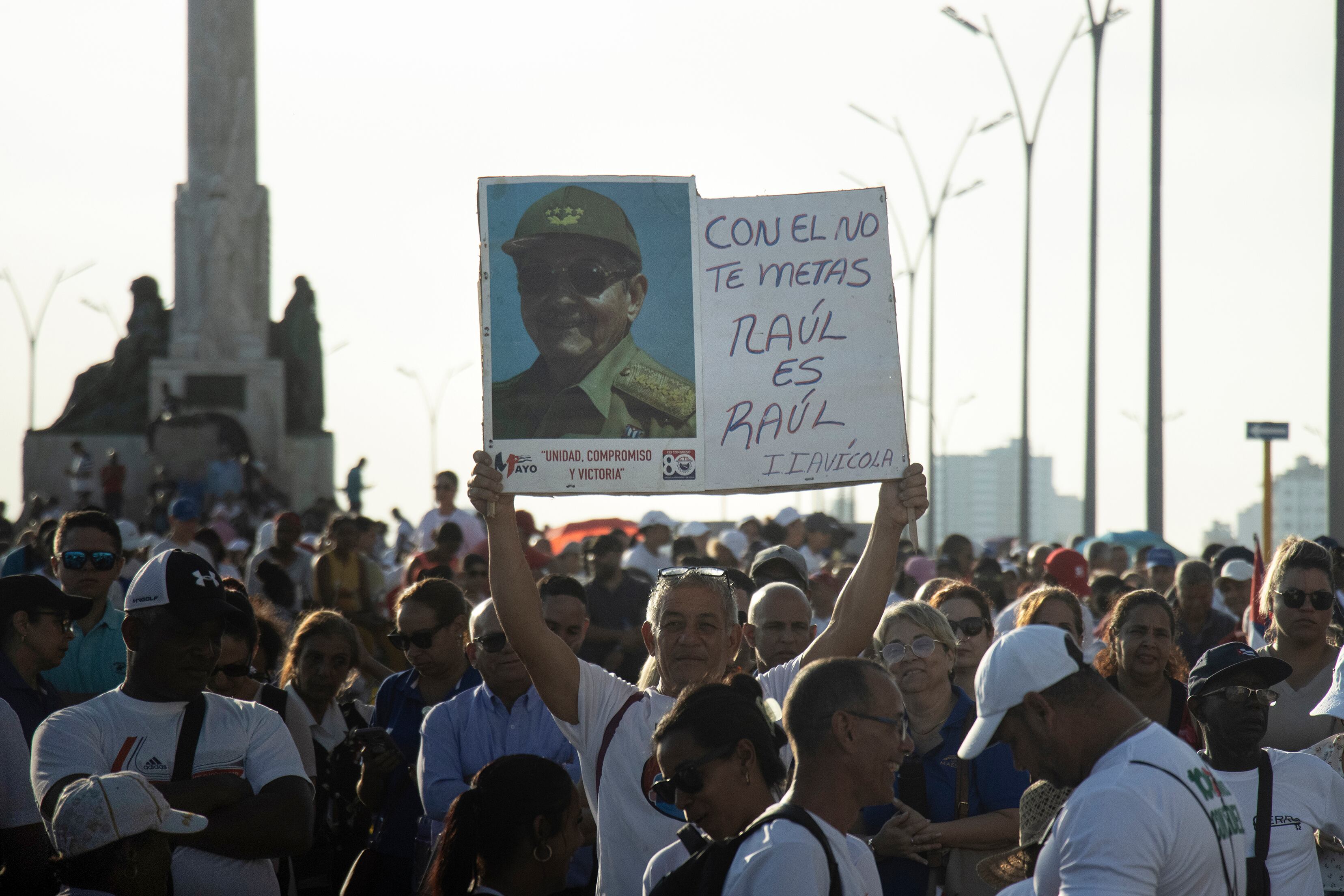 Manifestantes se congregaron en la Tribuna Antiimperialista en La Habana, el 22 de mayo.