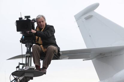 Costa-Gavras, en 2011 en el rodaje de &#039;El capital&#039;.