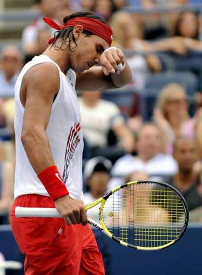 Rafael Nadal, durante la semifinal que perdió frente al británico Andy Murray, en Nueva York.