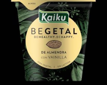 Una de las variedades de yogures 100% vegetales y sin lactosa de Kaiku Begetal.