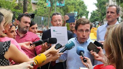 El portavoz del PP José Luis Martínez-Almeida en Madrid.