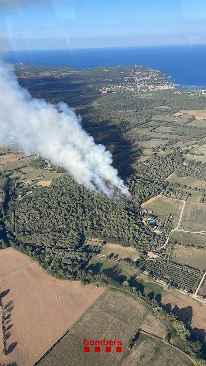 Imagen del incendio de Mont-ras. 