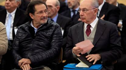 Rodrigo Rato junto al ex consejero de Bankia José Antonio Moral Santin ) 