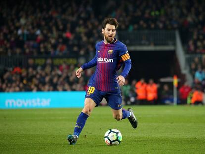 Leo Messi, en el partido ante el Girona.