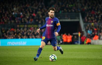 Leo Messi, en el partido ante el Girona.