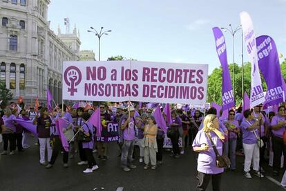 Manifestación en Madrid contra los recortes del Gobierno