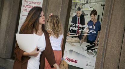 Una oficina del Popular con ofertas para las pymes