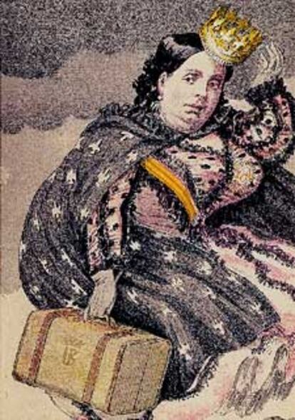 Caricatura de Isabel II en <i>Vanity Fair.</i>