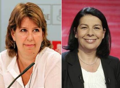 Las diputadas Maru Menéndez, a la izquierda, e Inés Sabanés.