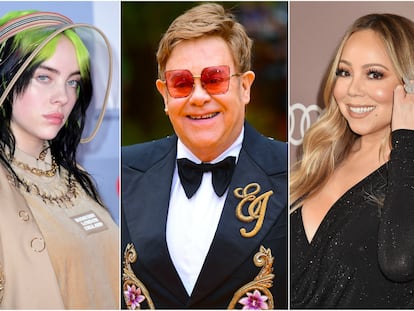 Billie Eilish, Elton John y Mariah Carey.