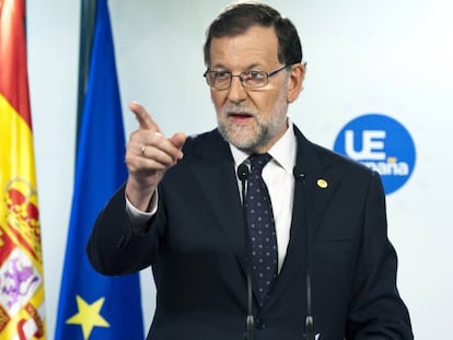 Mariano Rajoy, tras el Consejo Europeo.